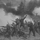 An engraving of the battle of Rich Mountain during the US Civil War.